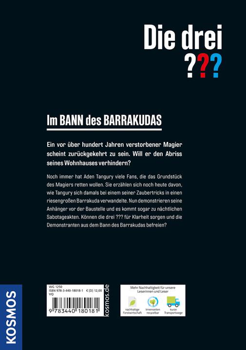 Produktbild Kosmos Die drei??? Im Bann des Barrakudas (Deutsch, Hendrik Buchna, 2024)