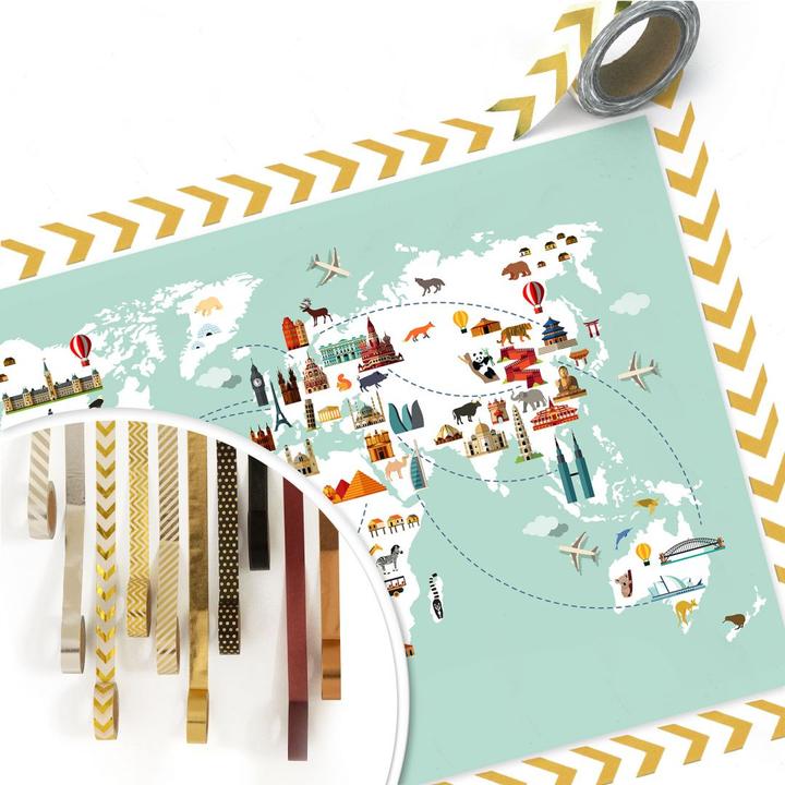 Immagine prodotto Trenddeko Viaggiare per il mondo (30 x 24 cm)