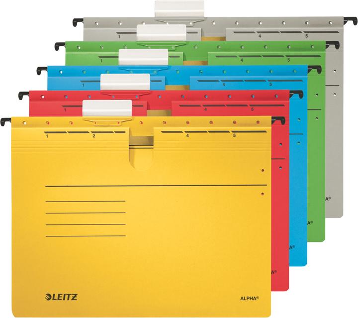Produktbild Leitz ALPHA Hängehefter, A4, kaufmännische Heftung, grau (A4, 25 x)