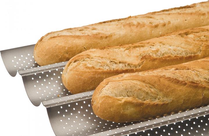 Actual product image Ibili Baguette/tea baking tin for 4 pieces 38 x 33 cm For homemade baked goods