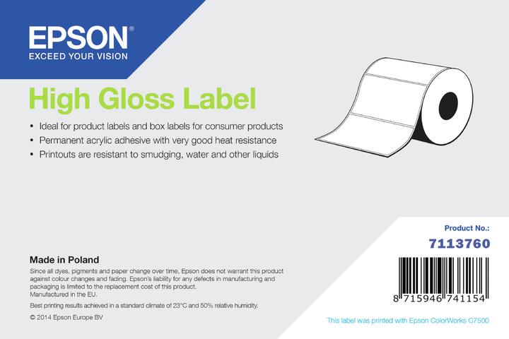 Actual product image Epson High Gloss Label Die-Cut Roll
