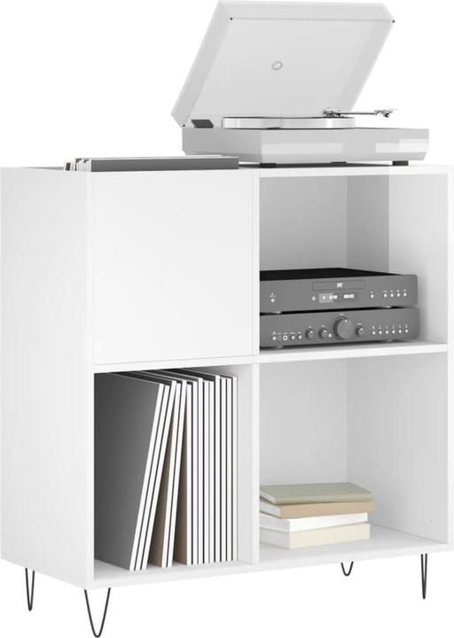 Produktbild VidaXL Plattenschrank Hochglanz-Weiss 84,5x38x89 cm