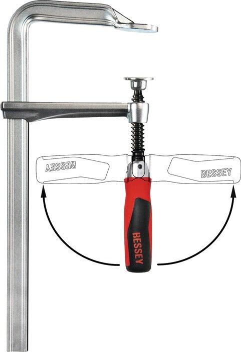 Image du produit Bessey Serre-joint à vis tout acier avec poignée rabattable GZ50-12KG 500/120 (500 mm)