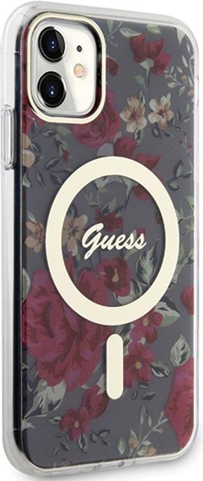 Image du produit Guess GUHMN61HCFWSA iPhone 11 / Xr 6.1" zielony/khaki hardcase Flower MagSafe (Apple iPhone 11, Apple iPhone XR)