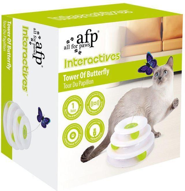 Image du produit All for Paws Cat Toy Tour Interactive De Papillon 25X25X14Cm - (787.7560) (Jouets avec herbe à chat)