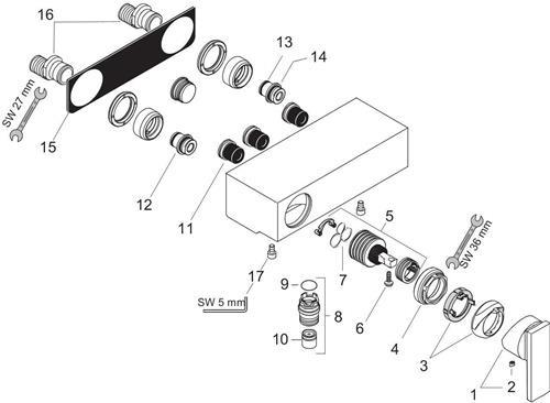 Image du produit Axor Citterio Mitigeur monocommande de douche pour montage en saillie DN 15
