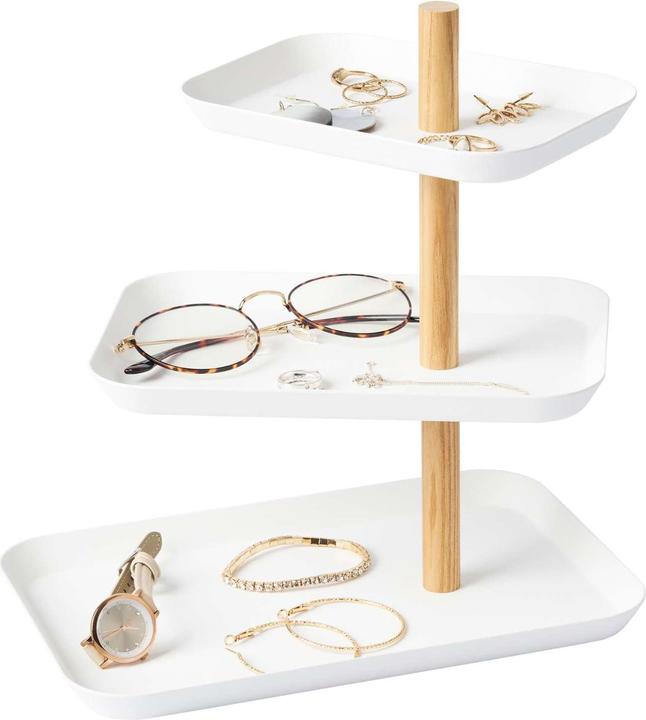 Actual product image Yamazaki 3-stöckiger Schmuckständer mit drehbaren Ablagen RIN