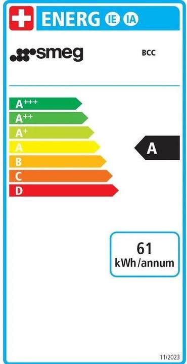 Etichetta energetica Smeg BCC12BLMEU