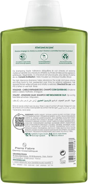 Produktbild Klorane Vitalisierendes Shampoo mit BIO-Olive (400 ml, Flüssiges Shampoo)