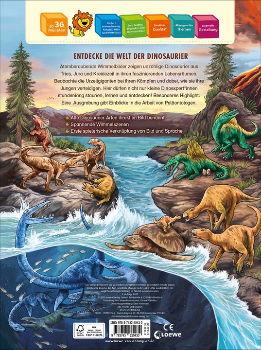 Produktbild Loewe Das grosse Wimmelbuch der Dinosaurier (Deutsch)