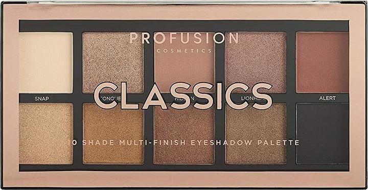 Profusion Cosmetics 10 Farben Lidschattenpalette Klassiker