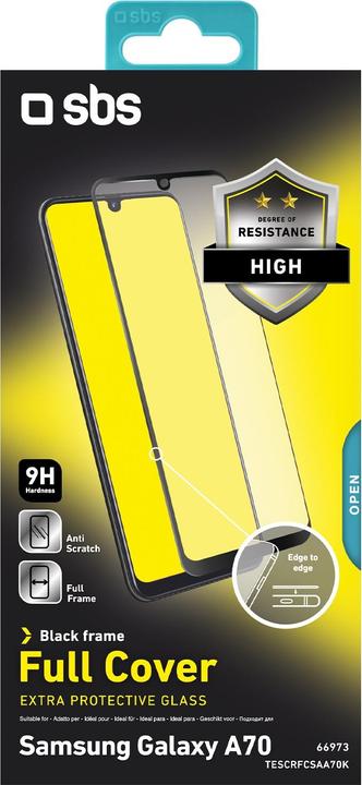 Image du produit SBS Protection d'écran en verre Full Cover pour Samsung Galaxy A70 (1 pièce(s), Samsung Galaxy A70)