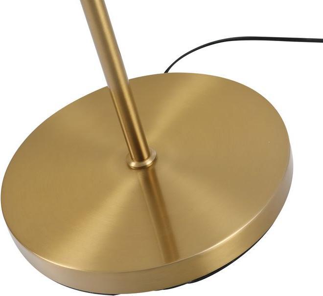 Image du produit Swisshandel24 Lampadaire Lampadaire Abat-jour en verre en 2 parties, acier+verre, 39 x 28 x 165cm (Golden (E27)