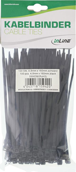 Produktbild InLine Kabelbinder (Kunststoffkabelbinder, 160 mm, 100 Stk.)