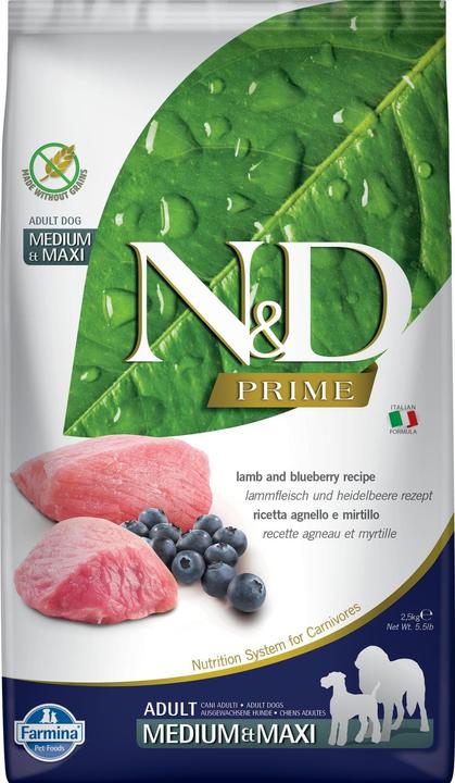 Image du produit Farmina Croquettes Adult Medium/Maxi agneau & myrtille 2.5 kg (Adulte, 4 pcs, 2500 g)