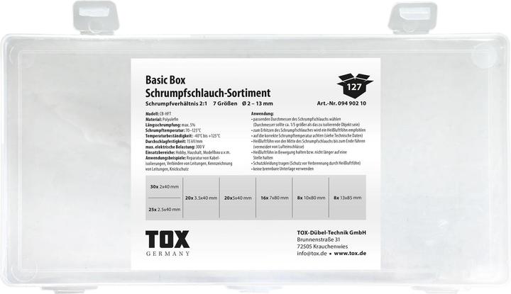 Immagine prodotto Tox Basic Box Tubi termorestringenti - assortimento 127 pezzi. (127 x)