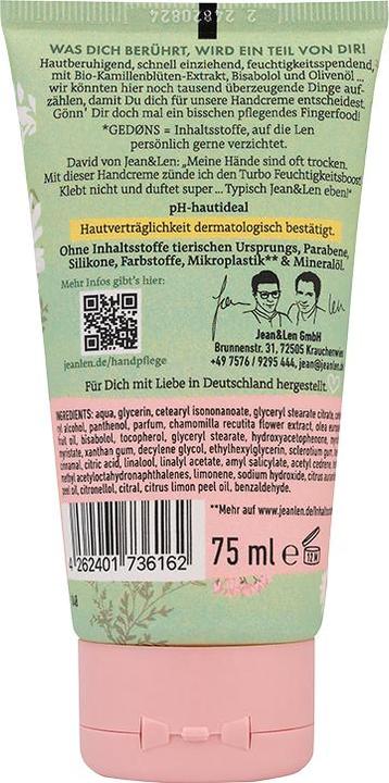 Produktbild Jean & Len Jean&Len toitev kätekreem kummel ja oliiviõli 75 ml (75 ml)