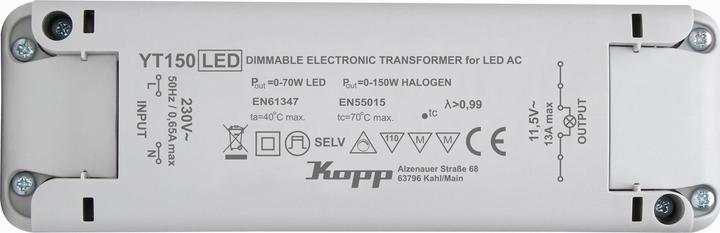Produktbild Kopp Elektronischer Transformator 0-150W/VA 202515098