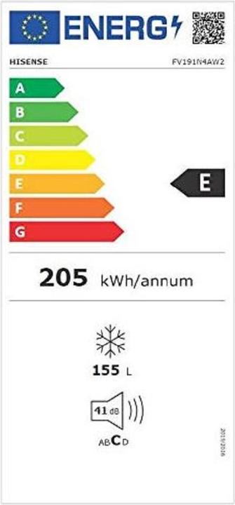 Energie-Label Hisense FV191N4AW2 (Freistehend, 155 l)