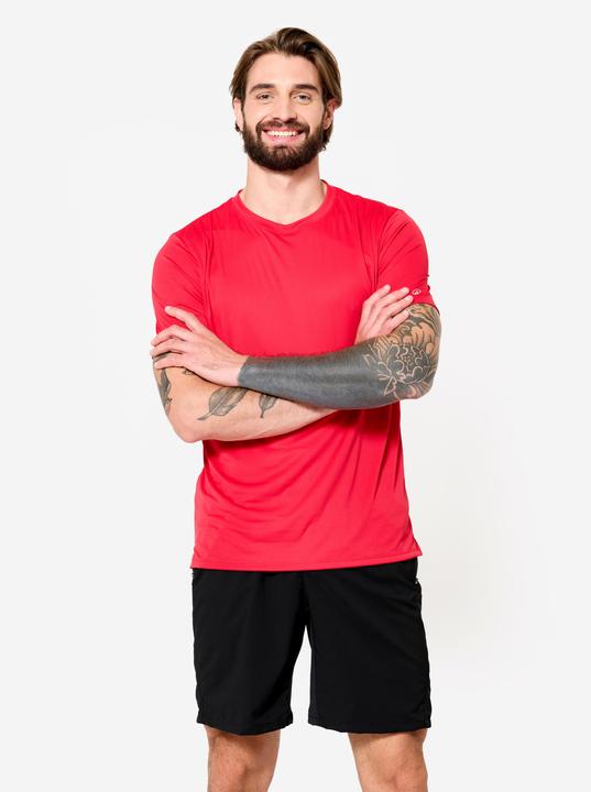 Produktbild Domyos T-Shirt Herren atmungsaktiv Rundhalsausschnitt - rot (XL)