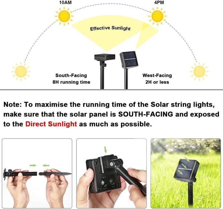 Actual product image Lumina Swiss LED Solar Light Chain Warm (14 m)