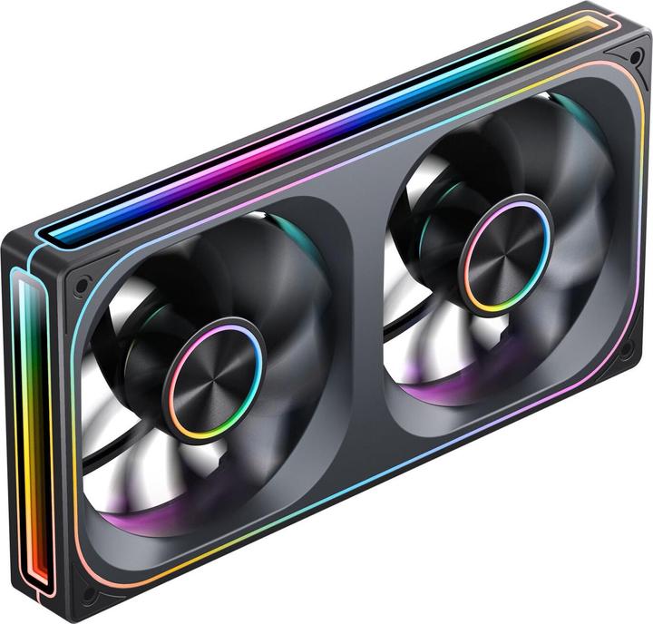 Actual product image Jonsbo ZA-240 Infinity Mirror ARGB Reverse Blade PWM Lüfter - 240mm, schwarz (240 mm)