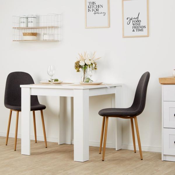 Image du produit Homestyle4u Ensemble de salle à manger avec table et chaises (80 x 80 x 75 cm)