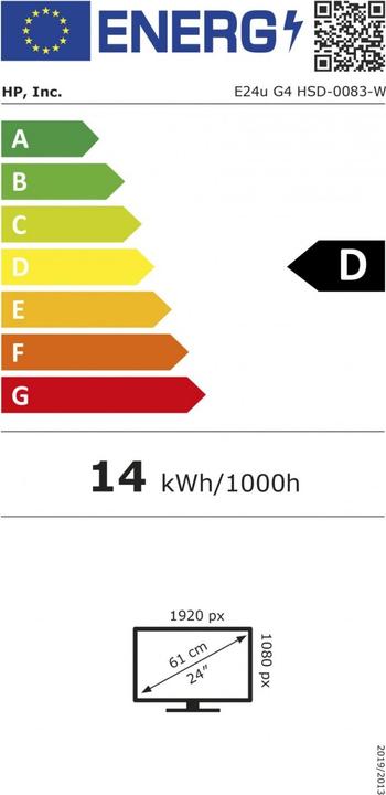 Energy Label HP E24u G4 (1920 x 1080 pixels, 23.80")
