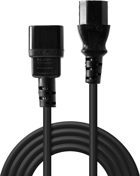 Produktbild Lindy IEC C14 an IEC C13 Netzkabel (0.50 m, C14)