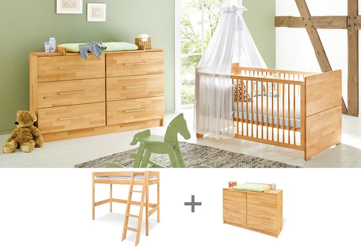 Produktbild Pinolino Jugendzimmer „Natura” extrabreit mit Hochbett, 2-tlg.