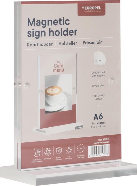 Produktbild Europel Tischaufsteller LUXE, DIN A6 hoch, gerade (A6)
