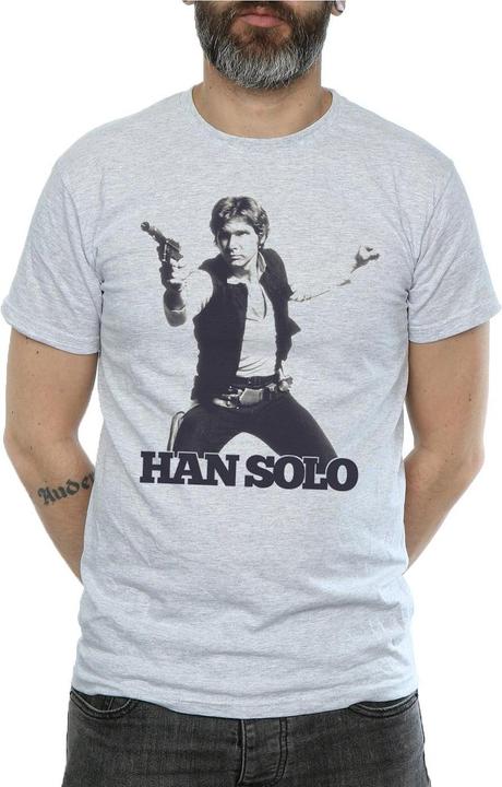 Immagine prodotto Star Wars Han Solo Retro Photo Maglietta Uomo (L)