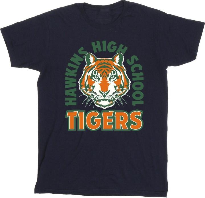 Netflix Stranger Things Hawkins Arch Tiger TShirt