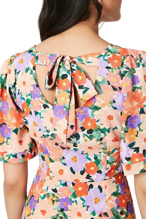 Immagine prodotto Dorothy Perkins Vestito Midi Floreale Fiocco Manica d'Angelo Donna (40 D)