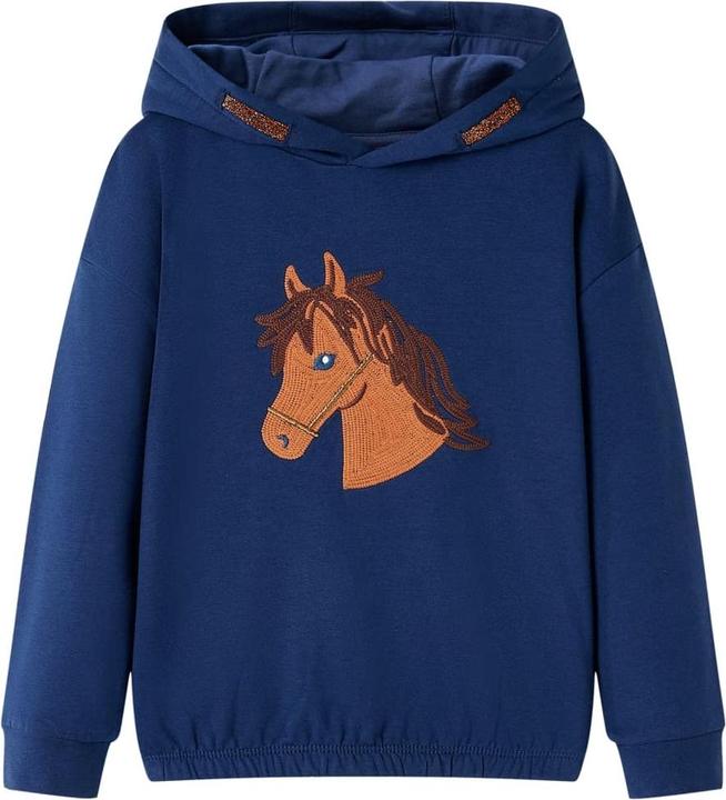 VidaXL Kinder-Kapuzenpullover Marineblau 104,Material: 95 (104)
