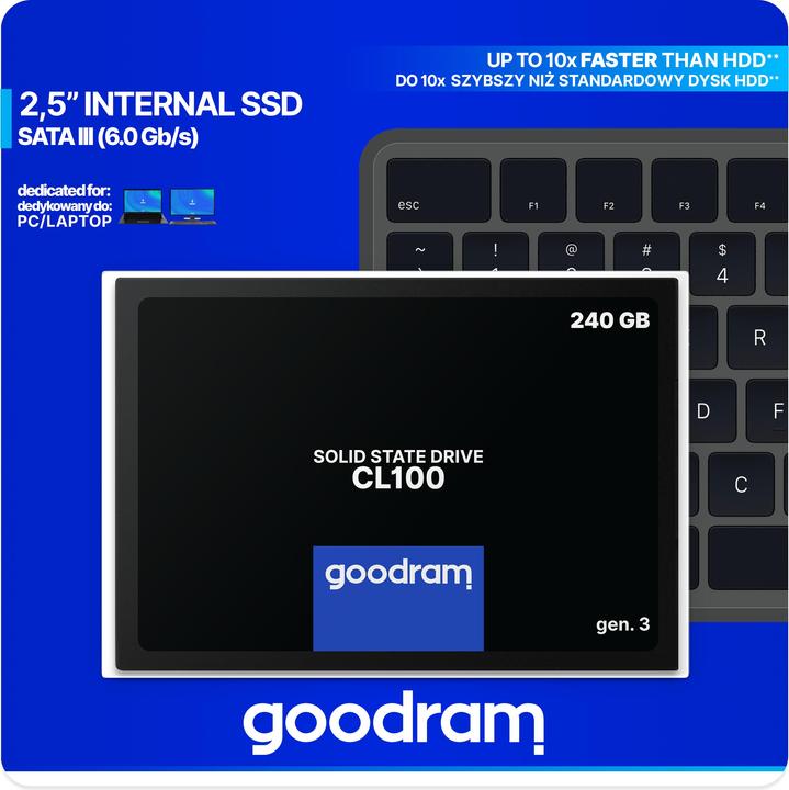 Actual product image Goodram CL100 memory card SATA (240 GB, 2.5")