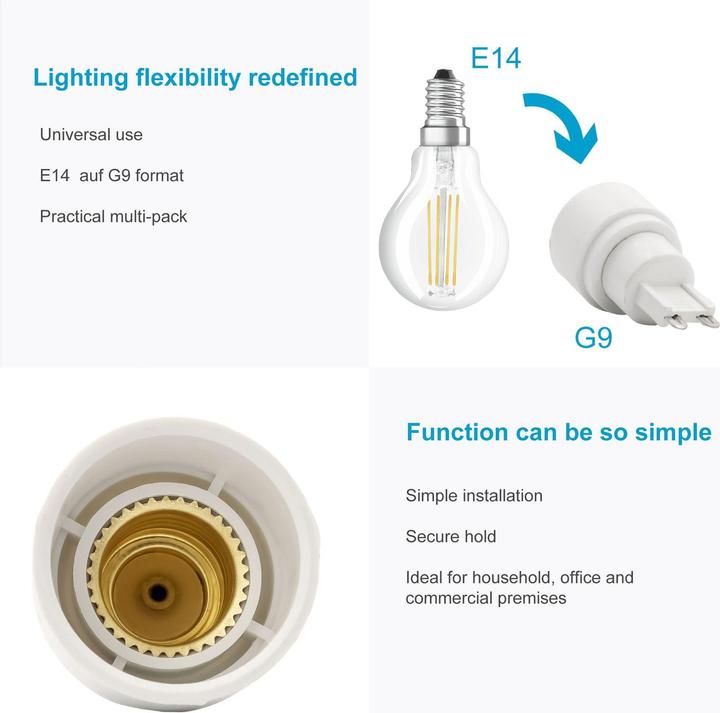 Immagine prodotto Intirilife Adattatore per base lampada da E40 a E27