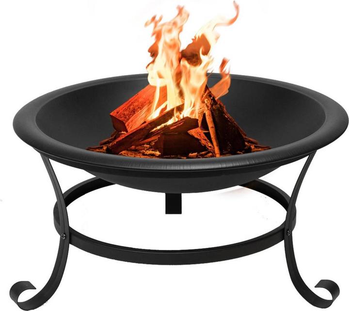 Produktbild Grafner Feuerschale mit Funkenschutzgitter, Feuerhaken und Kohlerost Feuerkorb Ø 52cm (52 cm)