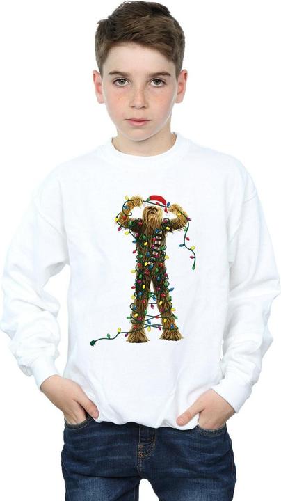 Actual product image Star Wars Boys Chewbacca Christmas Lights Sweatshirt (152, 158)