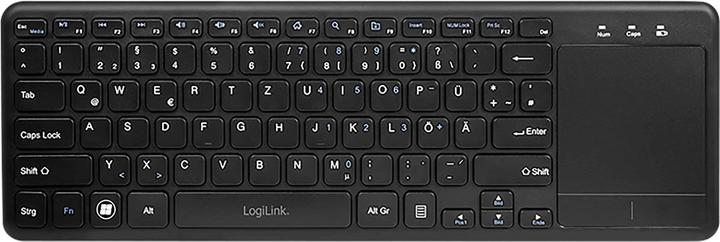 Produktbild LogiLink Tastatur Wireless mit Touchpad, 2,4 GHz, schwarz (DE, Kabellos)