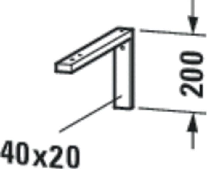 Image du produit Duravit Support de console Angle
