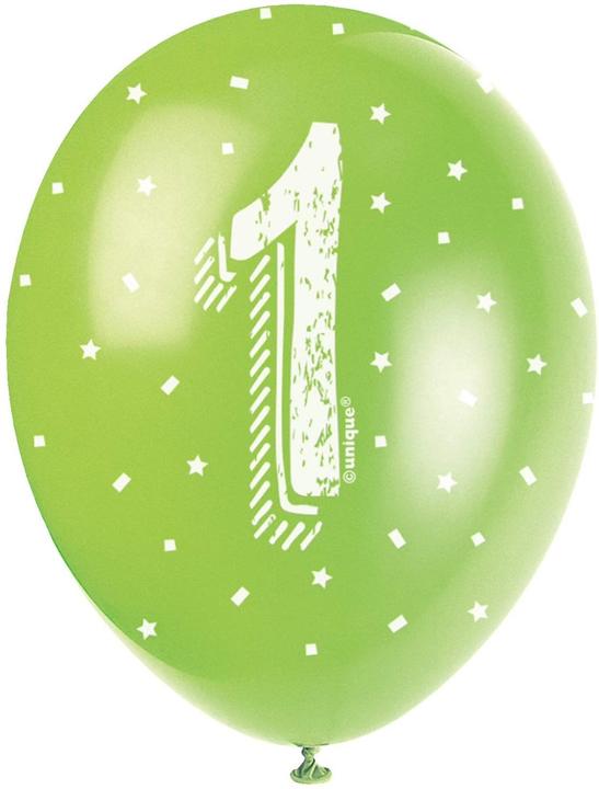 Actual product image Unique Balloons 1 year assorted 30cm (5pcs)