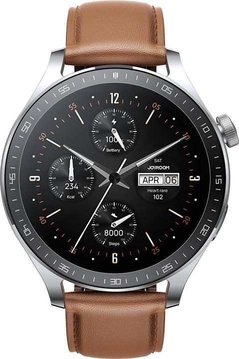 Actual product image Joyroom Classic Series JR-FC2 Pro Smart Watch (Answer/Make Call)-Moonlight Silver (227 mm)