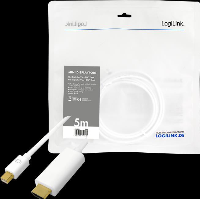 Immagine prodotto LogiLink Mini DisplayPort — HDMI (Typ A) (5 m, DisplayPort)
