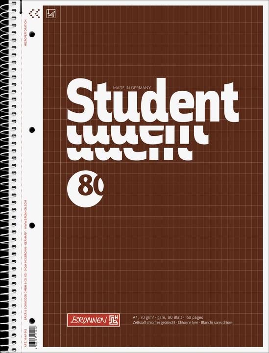 Produktbild Collegeblock Student Lineatur 23 rautiert DIN A4 Innenrand (A4)
