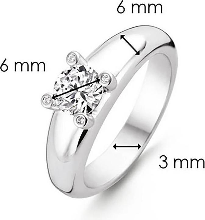 Produktbild Ti Sento Milano Ring mit Zirkonia 12165ZI (56, 925 Silber)