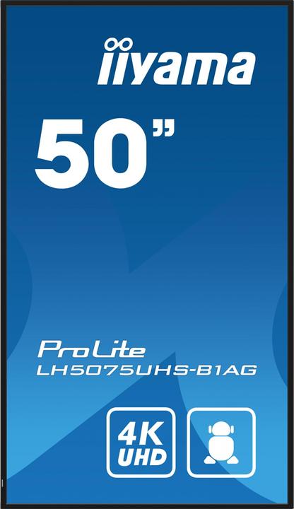 Actual product image iiyama 50" 3840x2160, UHD VA panel, Haze 25%, 5 (3840 x 2160 Pixels, 49.50")