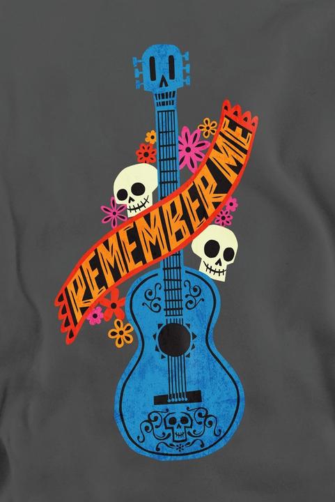Actual product image La Maison du Coco Unisex Adult Remember Me Guitar With Skulls Sweatshirt (XL)