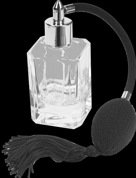 Produktbild Flakon, Quadrat, mit Ballpumpe silber/schwarz, für 50 ml (50 ml)