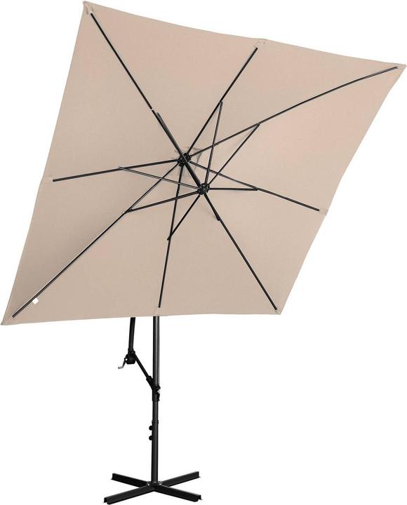 Produktbild Uniprodo Ampelschirm Sonnenschirm Pendelschirm viereckig 250 x 250 cm neigbar UPF 50+ (2.49 m)